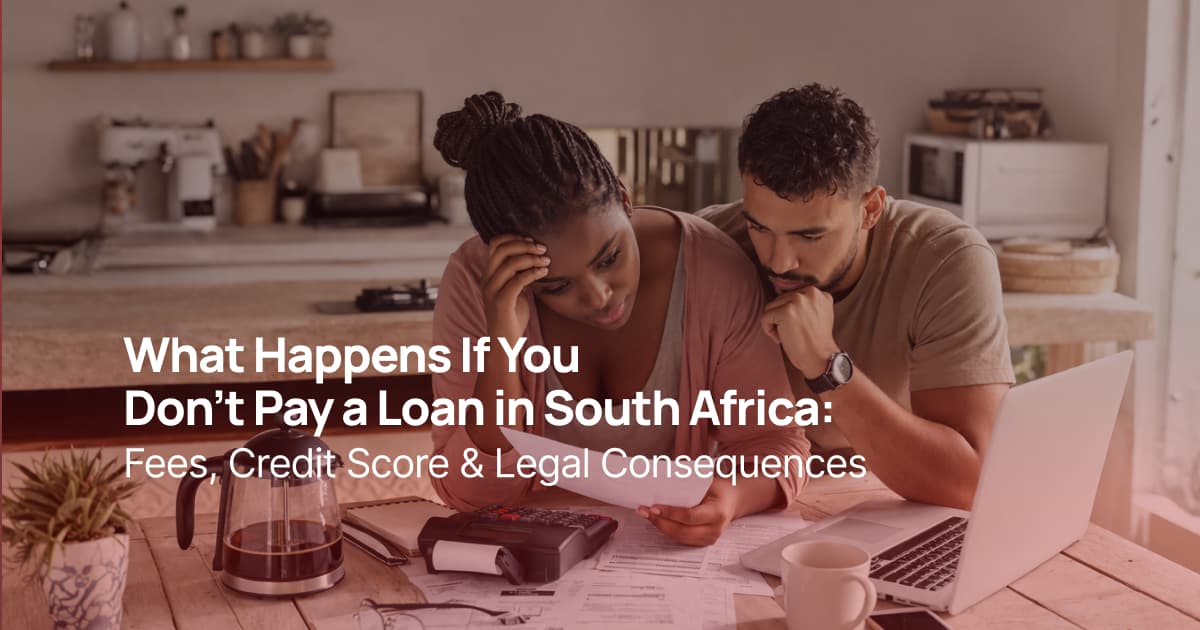 African couple stressed about missed loan payments and financial problems in South Africa